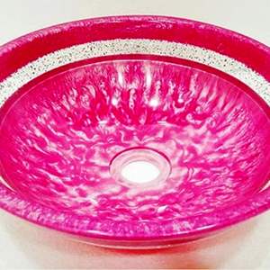 Bol en résine rose mat, style américain, moyen, passe au lave-vaisselle, bols de service faits à la main, polis, décoratifs - Product Image 3