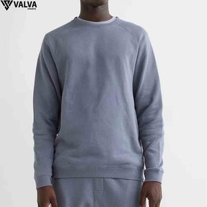 À la mode dernière conception solide hommes sweats OEM Service à manches longues hiver automne saison col rond coton mélangé polaire - Product Image 1