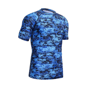Respirable de talla grande para hombre Rash Guard estilo personalizable con logotipo impreso protege el cuerpo - Product Image 2