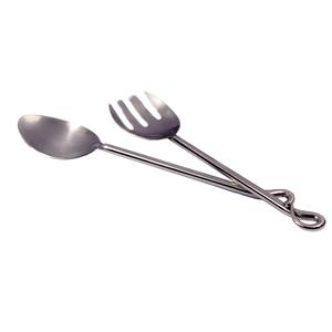 Ensemble de saladiers minimalistes en acier inoxydable avec poignée design, ensemble d'ustensiles propres pour la salle à manger à domicile - Product Image 5