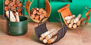 Support de rangement pour bûches en rotin fait à la main, brun, design élégant, support de bois de chauffage durable pour l'extérieur, la maison et le hall - Product Image 6
