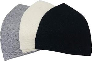 Nuevo conjunto de 3 sombreros islámicos Koofiya Kufi para hombres Topi Taqiya Skull Cap Talla única para todos para pescar y viajar - Product Image 5