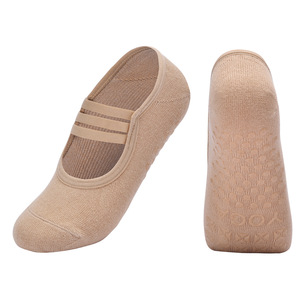 Calcetines personalizados de yoga y pilates para mujer, calcetines de ballet con agarre, Calcetines antideslizantes transpirables de LICRA y algodón de corte bajo, fabricante al por mayor - Product Image 4