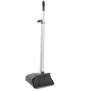 Ensemble balayette et pelle à poussière verticales avec tête de brosse en plastique à picots pour le nettoyage et le balayage des sols - Product Image 2