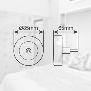 RGB+6000K 35Lm LED Circular <b>Night</b> <b>Light</b> (GSC 202805021) - Product Image 6