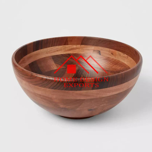 Bol à soupe en bois de manguier, best-seller, centre de table, bol en bois pour centre de table de mariage - Product Image 1