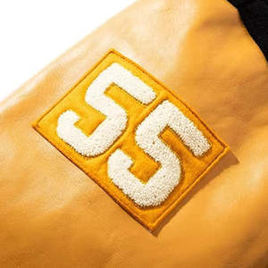 แจ็คเก็ตหนังแท้แบบ Letterman Varsity แขนยาว สกรีนโลโก้ 100% ตามสั่ง แจ็คเก็ตหนังผสมขนสัตว์สำหรับผู้ชาย คุณภาพพรีเมียม - Product Image 6