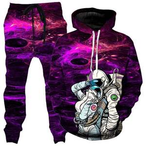 Ensemble sweat-shirt et pantalon imprimé premium, imprimé artistique audacieux, mélange de coton, décontracté et confortable, idéal pour la vente au détail - Product Image 1