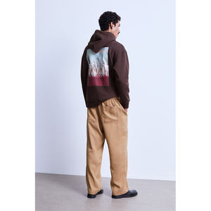 กางเกงวิ่งขายาวผ้าคอตตอนหนาทรงหลวมสำหรับผู้ชายกางเกงวิ่งเอวยางยืดใส่ได้ทั้งชายและหญิงโลโก้ออกแบบได้ตามต้องการ - Product Image 6