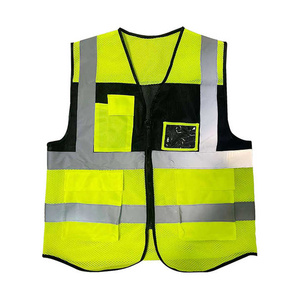 เสื้อกั๊กนิรภัยกันแทง ระบายอากาศได้ดี ผ้าโพลีเอสเตอร์สะท้อนแสง ชุดทำงานมองเห็นได้ชัดเจน สำหรับงานริมถนน งานรักษาความปลอดภัย และงานภาคสนาม - Product Image 4