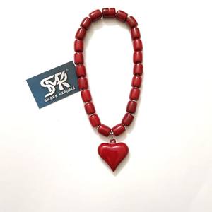 Collier pendentif ange en résine artisanale multicolore exclusif, perles épaisses pour femmes, tendance moderne, mode quotidienne - Product Image 5