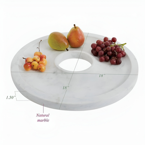 Plateau en marbre le plus vendu pour la décoration de la maison plateau décoratif de luxe petit plateau décor fournisseur en gros pour les acheteurs du monde entier - Product Image 1