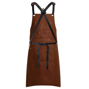 Stylish <b>Men's</b> Leather <b>Apron</b> Comfortable Vest Style Full Protection Adjustable Straps Durable for <b>Cooking</b> and Work - Product Image 3