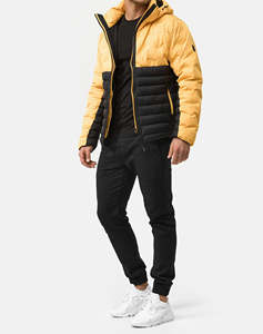 Veste matelassée décontractée longue et fine pour homme de qualité supérieure, avec rembourrage en coton, logo personnalisé sur le devant - Product Image 1