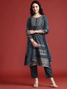 พิมพ์ gotta patti kurta กับกางเกง & กับ dupatta - Product Image 3