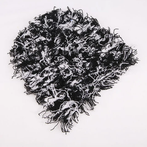 Design graphique personnalisé imprimé jacquard tissé tricoté Streetwear casquettes de tête de mort Skully chapeau réversible en détresse bonnet tricoté - Product Image 2