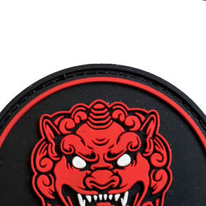 Écussons en PVC souple personnalisés de haute qualité, imprimés avec logo, à coudre, badges en PVC caoutchouc, accessoires de mode en tissu sergé, perles - Product Image 5