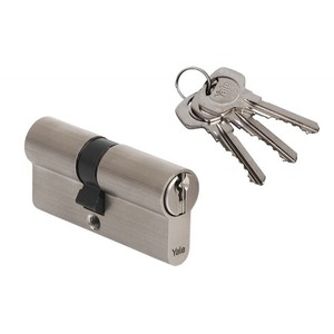 Cilindro de puerta Yale Y500 55/65 3 Llaves Nikiel/Satin - Product Image 1