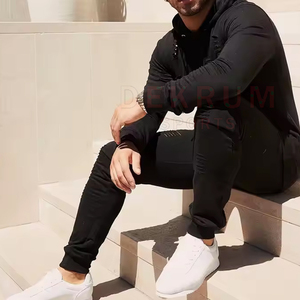 Nouveaux survêtements pour hommes vieillis tissu confortable motif solide prix de gros avec des quantité minimale de commande bas pour l'hiver - Product Image 3