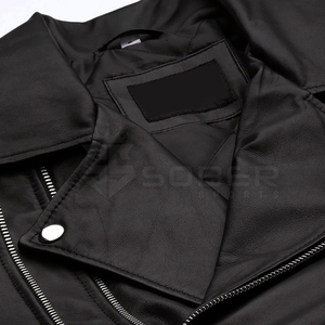 Veste en cuir d'hiver pour hommes grandes tailles, utilisation en extérieur, col montant, respirante, séchage rapide, haute qualité, couleur personnalisée, fabriquée au Pakistan - Product Image 4