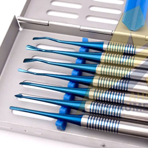 Ensemble de 07 Embouts Enduits en Titane Bleu, Cassette Dentaire Gratuite, Instrument Dentaire par SUAVE SURGICAL INSTRUMENTS - Product Image 4