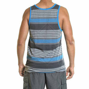 Vêtements de sport légers pour hommes, débardeurs sur mesure, col rond, respirant, tricoté, technique de lavage, logos personnalisés, haute qualité - Product Image 2