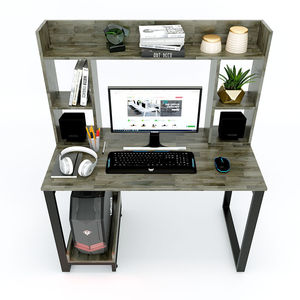 Benchtop CPU Stand with Wood Rubberwood Shelf - Product Image 4