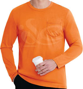 2025 Camiseta de manga larga ajustada de peso pesado de algodón 100% para hombre, cuello redondo en blanco, transpirable, antiarrugas, opción de logotipo personalizado - Product Image 1