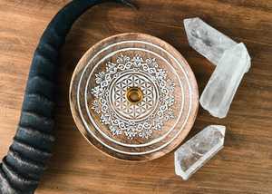 Porte-encens en bois indien fait à la main de qualité supérieure, durable, attrape-cendres pour la pratique religieuse, spirituelle, la méditation zen, le yoga, la salle - Product Image 3