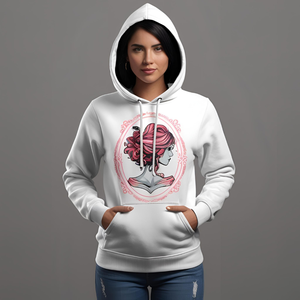 เสื้อฮู้ดสวมหัวสำหรับผู้หญิงมีลายปักโลโก้หลากสีพิมพ์ดิจิตอลสำหรับฤดูหนาวแบบรูดซิป - Product Image 3