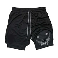 Short Homme Y2K Boucle Hip Hop Style Gothique 3D Plaid Patchwork Short Blanc Personnalisé