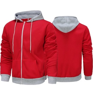 Sudadera con capucha y cremallera de manga larga para hombre, a la moda, informal, deportiva, de forro polar, para invierno, con estampado digital, de secado rápido, transpirable, teñido liso - Product Image 4