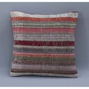 Hand Knotted Turkish Kilim Pillow Cover (<b>Red</b>) 18 X 18 Rc_27238 - Product Image 1