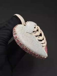 Ensembles de bijoux fins en diamant en forme de coeur de qualité supérieure avec collier pour femmes de style fantaisie à vendre à l'exportation - Product Image 2