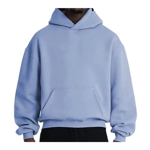 Sweat à capuche unisexe coupe ample en molleton bouclette 100% coton, style oversize, streetwear hiver, avec poches, service OEM 2026 - Product Image 3