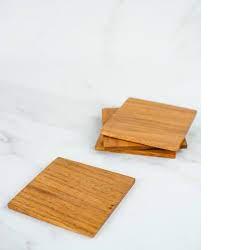 6Pcs Wooden Coasters with Holder Coffee Table <b>Decor</b> for Drink Home Dining Table <b>Kitchen</b> <b>Accessories</b> Cute Beer Bar Decorative - Product Image 2
