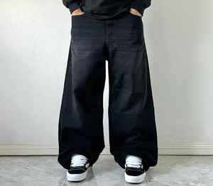 Pantalones Vaqueros de Mezclilla Holgados de Estilo Urbano para Hombre, Lavados y Desgastados, Estilo Vintage, Unisex, Talla Grande - Product Image 5