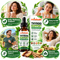 Gouttes buvables de soutien thyroïdien à marque privée pour le métabolisme, l'iode et le sélénium pour l'énergie et la concentration, végétaliennes, faible MOQ, OEM