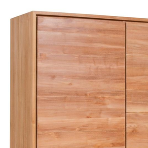 ตู้เก็บของทันสมัยพร้อมบานเปิดสองบานและลิ้นชักสองชั้น ตู้จัดระเบียบแบบตั้งพื้นสำหรับเฟอร์นิเจอร์ห้องนั่งเล่นและการตกแต่ง ทำจากไม้มะฮอกกานี - Product Image 6