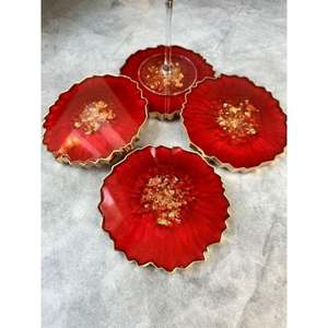 Posavasos de resina personalizables ideales para regalos de marca y promocionales para empresas y eventos conjunto de 2 posavasos clásicos - Product Image 3