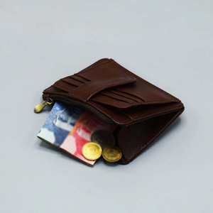 ที่ใส่นามบัตรหนังแท้สำหรับผู้ชายผู้หญิงเคสใส่บัตรเครดิตกระเป๋าสตางค์แบบบางกระเป๋าใส่บัตร - Product Image 4