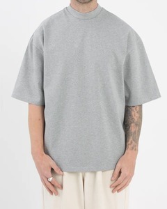 เสื้อยืดพิมพ์ลายสตรีทแวร์คุณภาพดี ขายส่ง สีดำหนา 100% ผ้าฝ้ายนุ่ม น้ำหนัก 360 กรัม ทรงโอเวอร์ไซส์ ซับเหงื่อเร็ว - Product Image 3