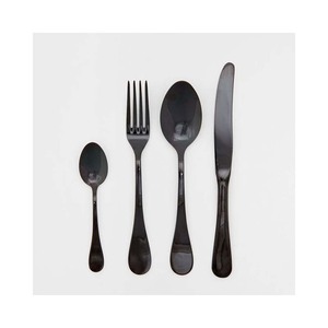 Couverts plaqués noirs d'acier inoxydable de coutellerie de noce de style moderne pour l'hôtel de restaurant - Product Image 5