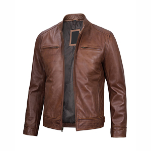 Veste en cuir personnalisée veste solide à manches longues pour homme | Veste en cuir de meilleure qualité pour hommes - Product Image 3