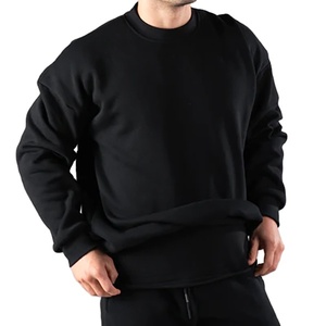 Sudadera de felpa con cuello redondo y estampado gráfico para hombre, estilo casual universitario, lavado ácido, tejido de punto, efecto lavado a la arena, patrón sólido, estampado personalizado, otoño 2026 - Product Image 3