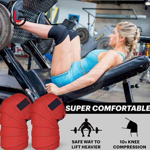 Best Selling Wholesale Custom <b>Knee</b> Wrap Powerlifting Gym Training <b>Compression</b> Workout <b>Knee</b> Wraps - Product Image 6