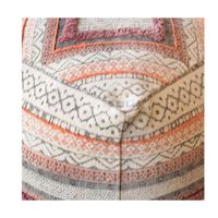 Fauteuil pouf rectangulaire coloré en coton tricoté fait main d'Inde, pouf ottoman décoratif Art Déco pour mariage, vente en gros