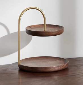 Support à gâteau en bois naturel fait à la main, écologique et luxueux, pour les mariages, les fêtes et la décoration de la maison - Product Image 5