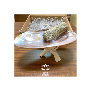 Belle plaque de nacre, d'origine éthique et faite à la main. Une superbe pièce d'accent pour servir ou décorer votre table - Product Image 1