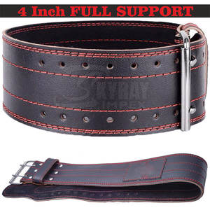 Cinturón de gimnasio de cuero de vaca Real de Venta caliente para entrenamiento físico Tamaño personalizable y logotipo Cinturón de gimnasio de levantamiento de pesas ligero - Product Image 3